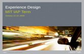 MIT Experience Design Course Overview