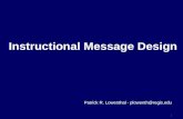 Instructional Message Design