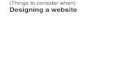 Things to consider when designing websites