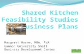 Feasibility Studies and Business Planning for Shared Use Kitchens