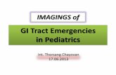 The images of GI tract emergencies in pediatrics