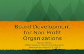 Board development for non profit organizations