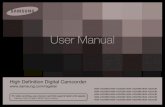 High Definition Digital Camcorder Samsung H300 User Manual