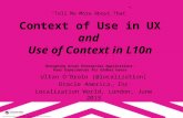 Context of Use and Use of Context: Localization and UX