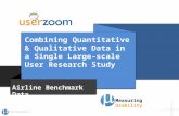 Combining Quantitative & Qualitative Data in a Single Large scale User Research Study