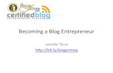 Becoming a Blog Entrepreneur