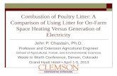 Combustion of Poultry Litter: A Comparison of Using Litter for On-Farm Space Heating Versus Generation of Electricity