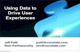 Using Data to Drive User Experiences