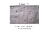 How To Simple Stamp For Fabric Printing