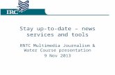 Stay up-to-date – news services and tools