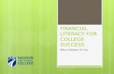Financial Literacy for College Success