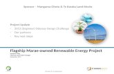 An initiative towards a flagship Maori community owned renewable energy enterprise.