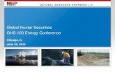 Global Hunter Securities GHS 100 Energy Conference