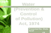 Water (prevention & control of pollution) act, 1974