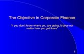 Objectives corporate finance
