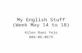 My English Stuff(Week May 14 to 18)