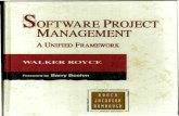 Software project management   a unified framework by walker royce
