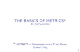 The Basics of Creating a Metric