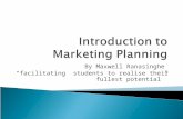 Introduction to strategic marketing planning