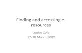 Finding and Accessing E-resources (2)