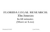 FLORIDA LEGAL RESEARCH: The Sources