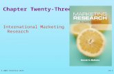 Chapter 23 Marketing Research Malhotra