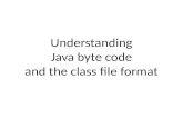 Understanding Java byte code and the class file format