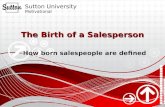 Birth of salesperson
