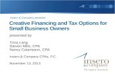 Creative Financing and Tax Options for Small Businesses