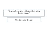 Doing business with the georgian government