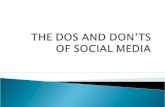 The dos and don'ts of social media