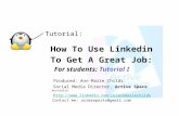How to use linkedin to get a great job: Tutorial i