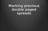 Marking of previous double paged spreads