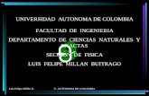 Luis Felipe Millán B.U. AUTONOMA DE COLOMBIA UNIVERSIDAD AUTONOMA DE COLOMBIA FACULTAD DE INGENIERIA DEPARTAMENTO DE CIENCIAS NATURALES Y EXACTAS SECCION.