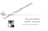 Munas kalden conflict transformation- an introduction