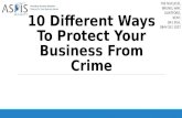 10 Different Ways to Protect Your Business From Crime