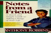 Notes From a Friend - Anthony Robbins