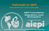 Diplomado en AIEPI -Huancavelica 15 al 18 de Julio 2009- AIEPI Comunitario: Diagnóstico Local Participativo Lic. Ana Quijano Calle.