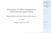 H. Ruhl-Simulation of QED-Cascading in Ultra-Intense Laser Fields