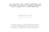 A Study of the Effect of Blasting Vibration on Green Concrete