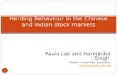 Herding Behaviour in the Chinese and Indian Market