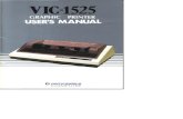VIC-1525 Printer User's Manual