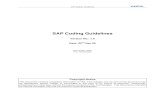 SAP Coding Guidelines