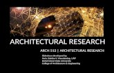 ARCH 512: Architectural Research Intro
