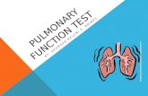 Pulmonary Function Test and Sputum Culture