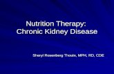 Nutrition Therapy: Chronic Kidney Disease Sheryl Rosenberg Thouin, MPH, RD, CDE.