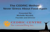 The CEDRIC Method: Never Stress About Food Again Presented By: Michelle Morand, Founder and Director.