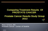 11/15/20131 Peter Grimm, DO Prostate Cancer Center of Seattle Comparing Treatment Results Of PROSTATE CANCER Prostate Cancer Results Study Group 2012.