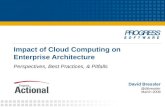 Impact of Cloud Computing on Enterprise Architecture Perspectives, Best Practices, & Pitfalls David Bressler @djbressler March 2009.