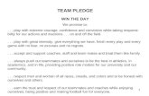 TEAM PLEDGE WIN THE DAY We promise to:... play with extreme courage, confidence and conviction while taking responsi- bility for our actions and inactions...